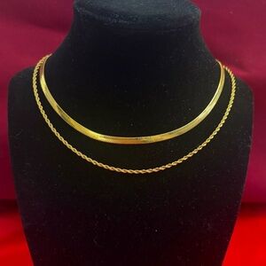 Atolea “IOS” 18k PVD 2-in-1 layered necklace! Waterproof and tarnish proof.